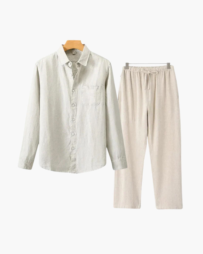 Old Money Linen Long-Sleeve Combo