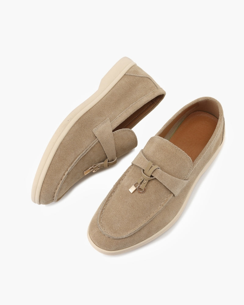 Elegant Old Money Suede Loafers for Women