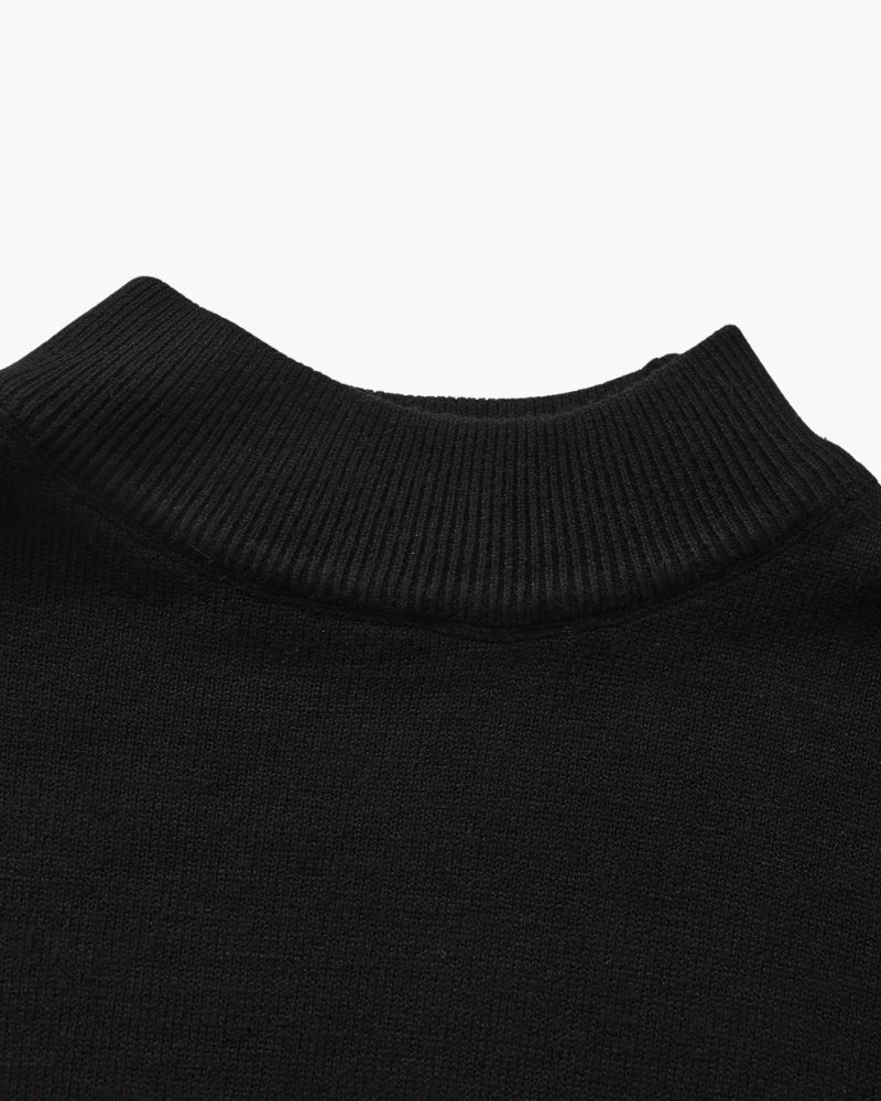 Cozy Essential Ribbed Mock-Neck Sweater