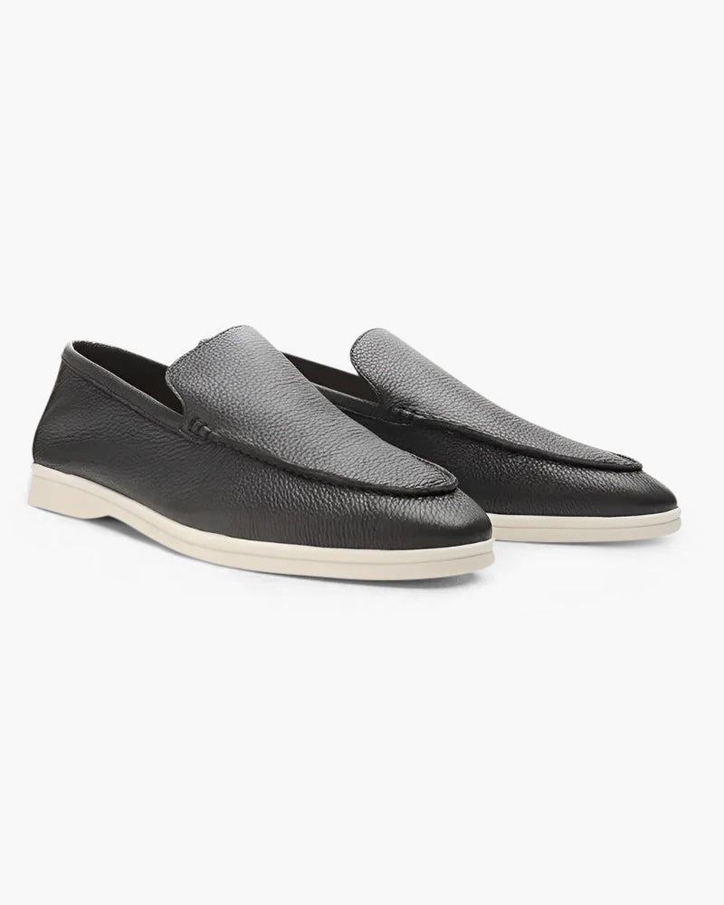 Classic Old Money Style Cowhide Leather Loafers