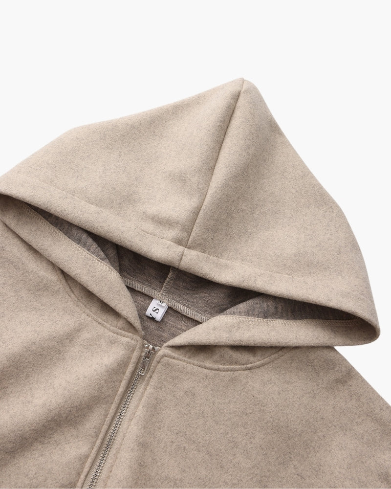Marlow Wool Zip-Up Coat