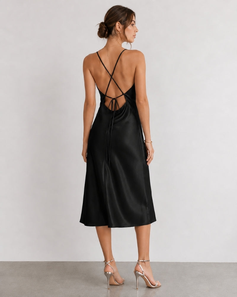 Elegant Old Money Silk Slip Dress