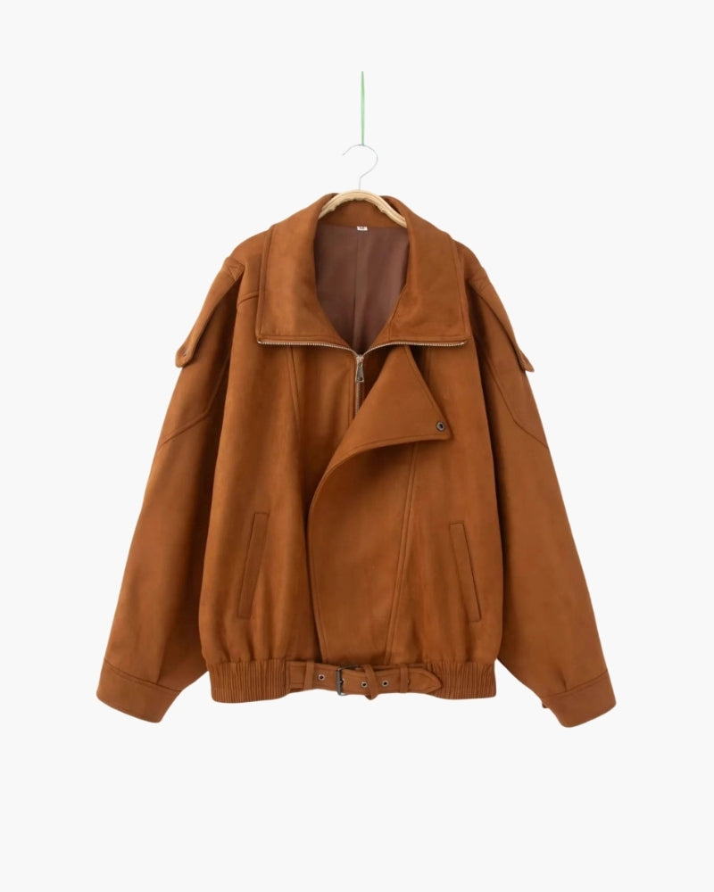 Vintage Suede Draped Jacket