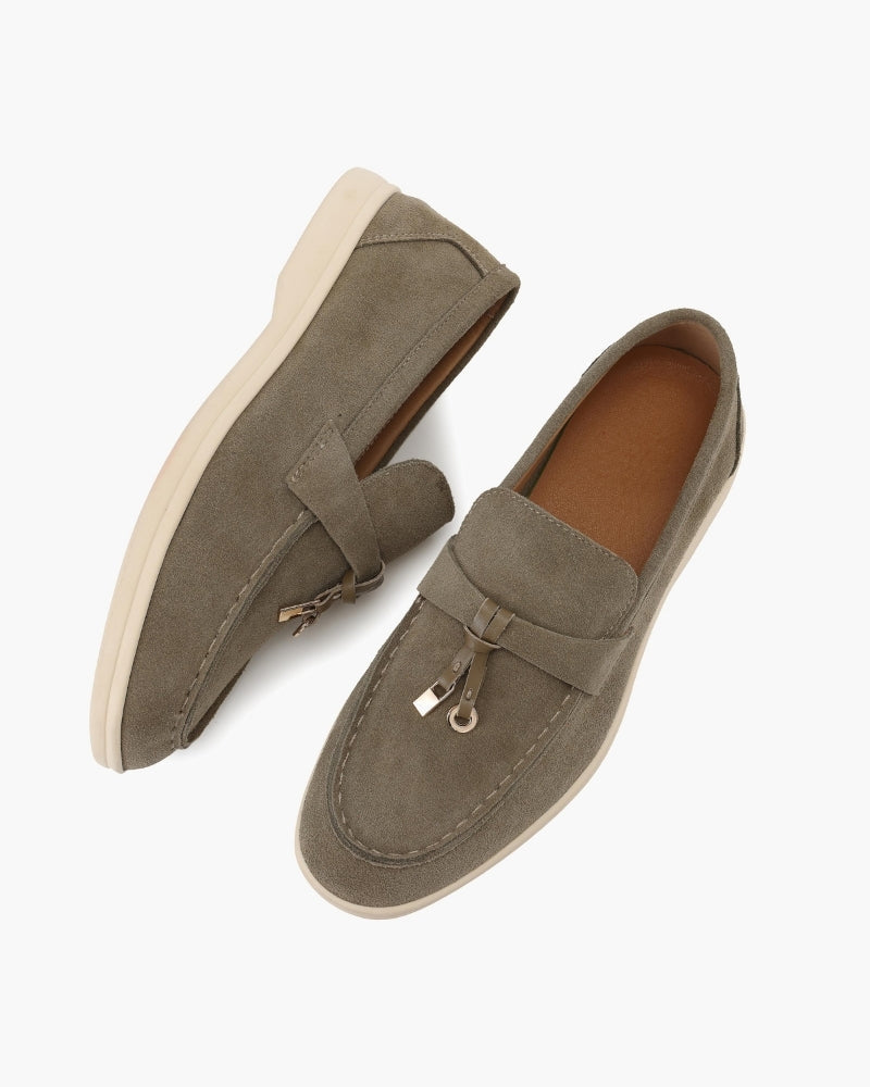 Elegant Old Money Suede Loafers for Women