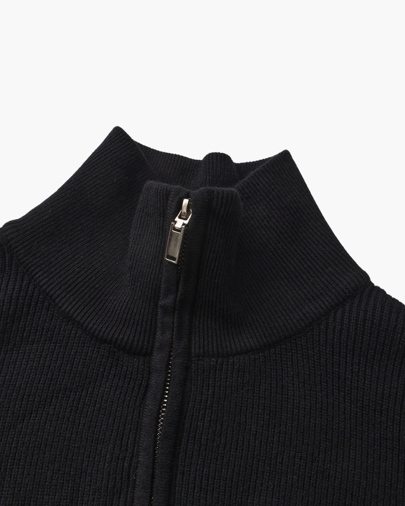Refined Half-Zip Knit Pullover Sweater