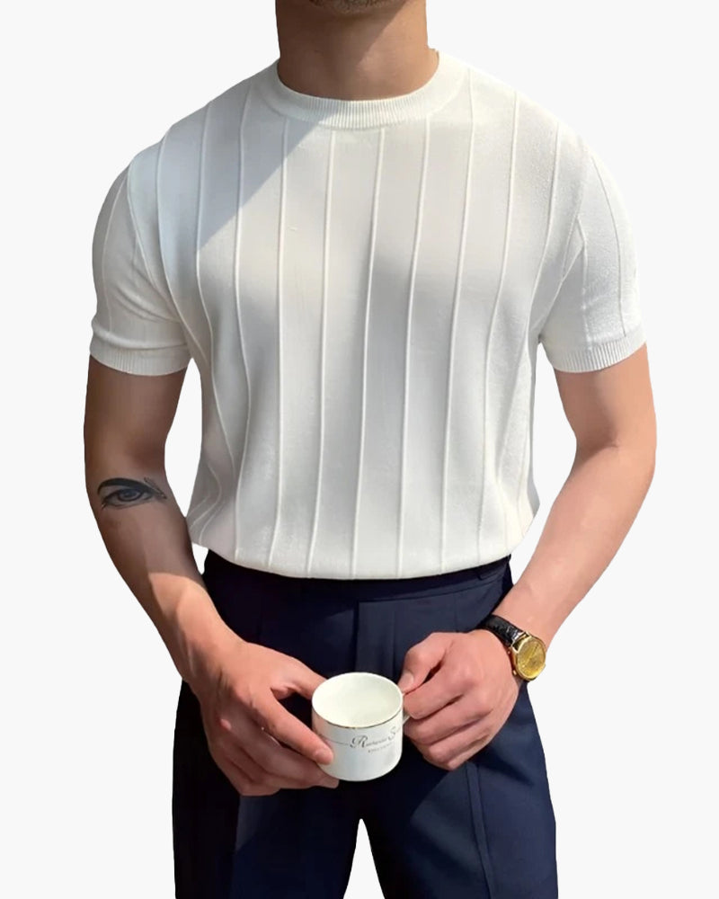 Cannes Ribbed Textured T-Shirt