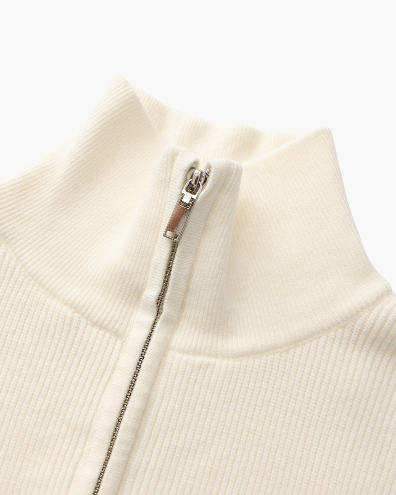 Refined Half-Zip Knit Pullover Sweater