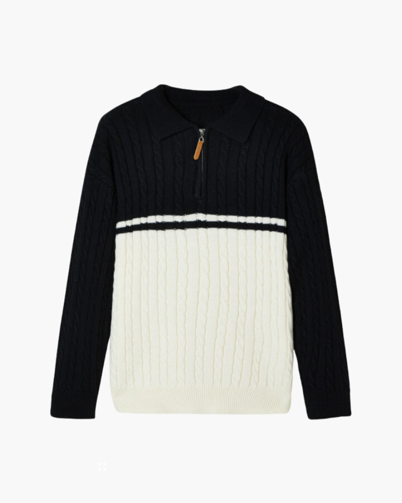 100% Premium Wool Full-Zip Sweater
