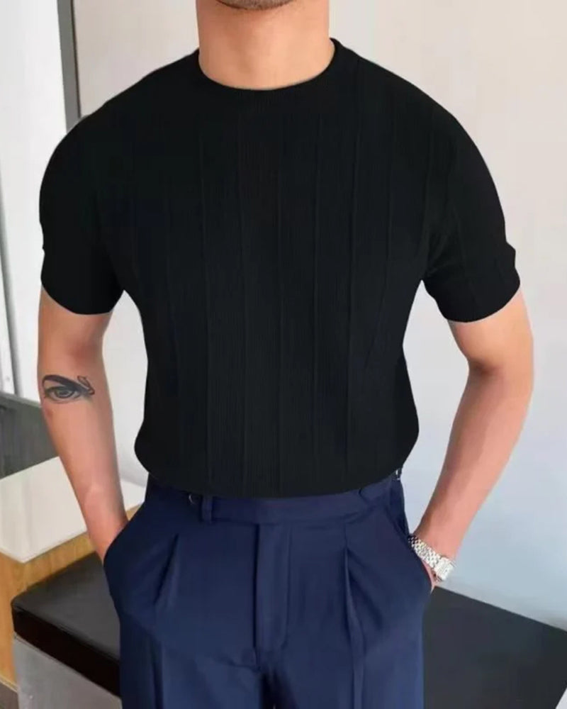 Cannes Ribbed Textured T-Shirt