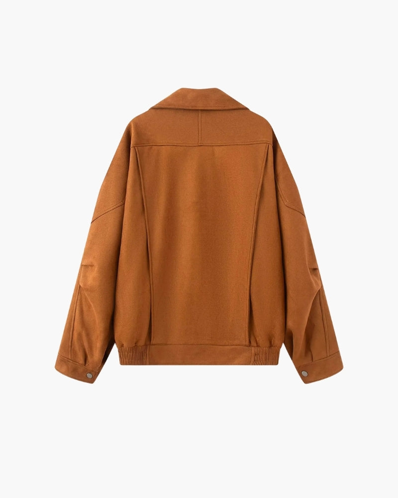 Vintage Suede Draped Jacket