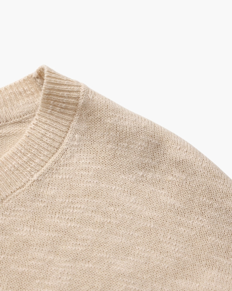 Essential Linen-Cotton Crewneck Top