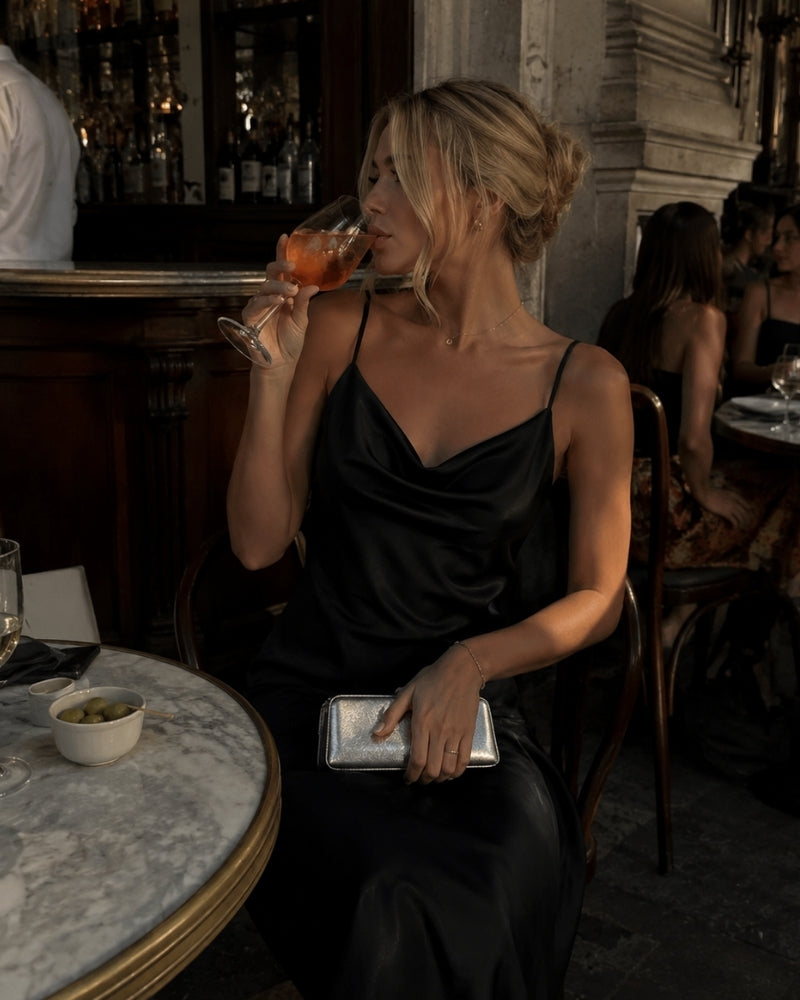 Elegant Old Money Silk Slip Dress