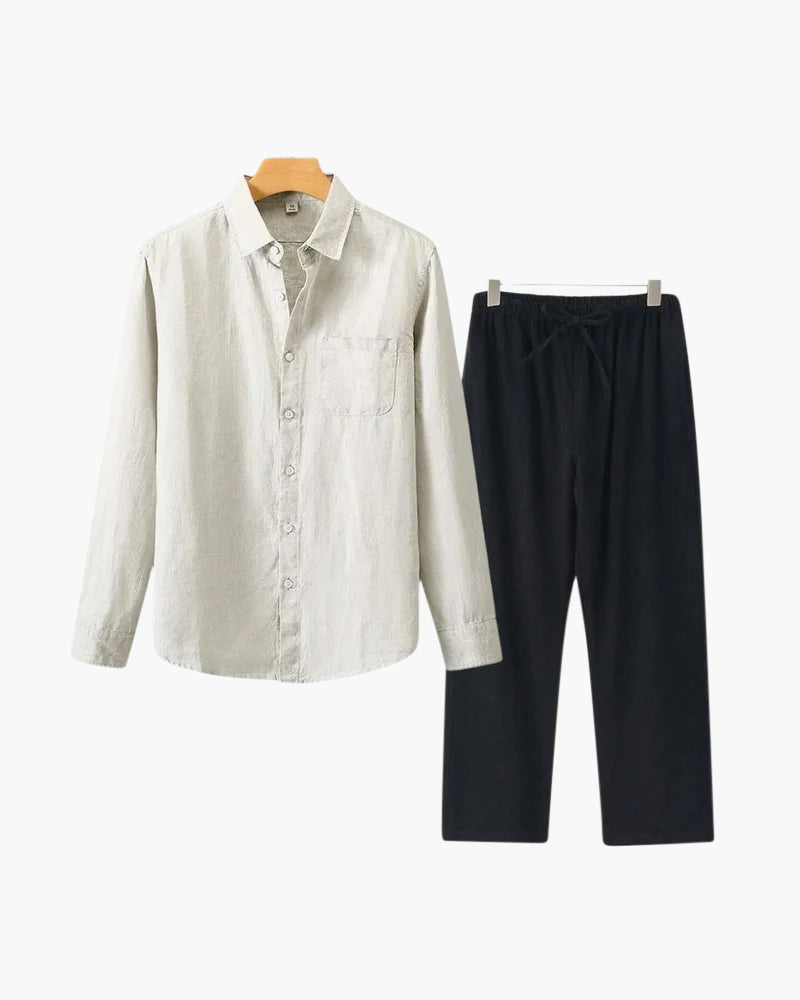 Old Money Linen Long-Sleeve Combo