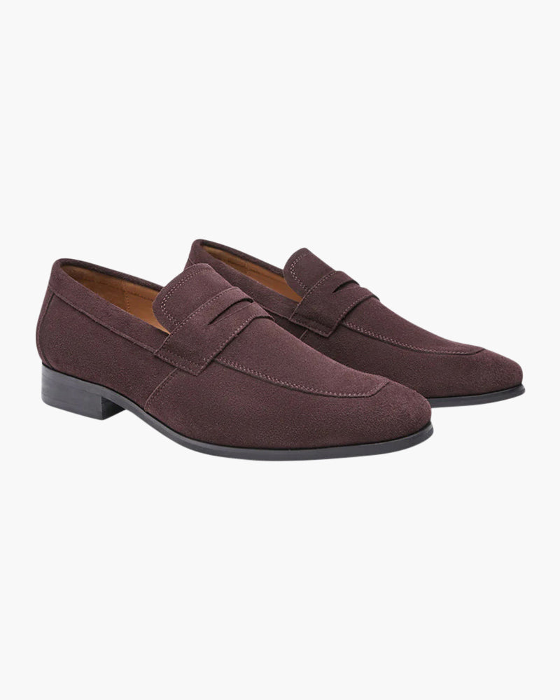 Old Money Suede Penny Loafers – Timeless Elegance & Classic Comfort