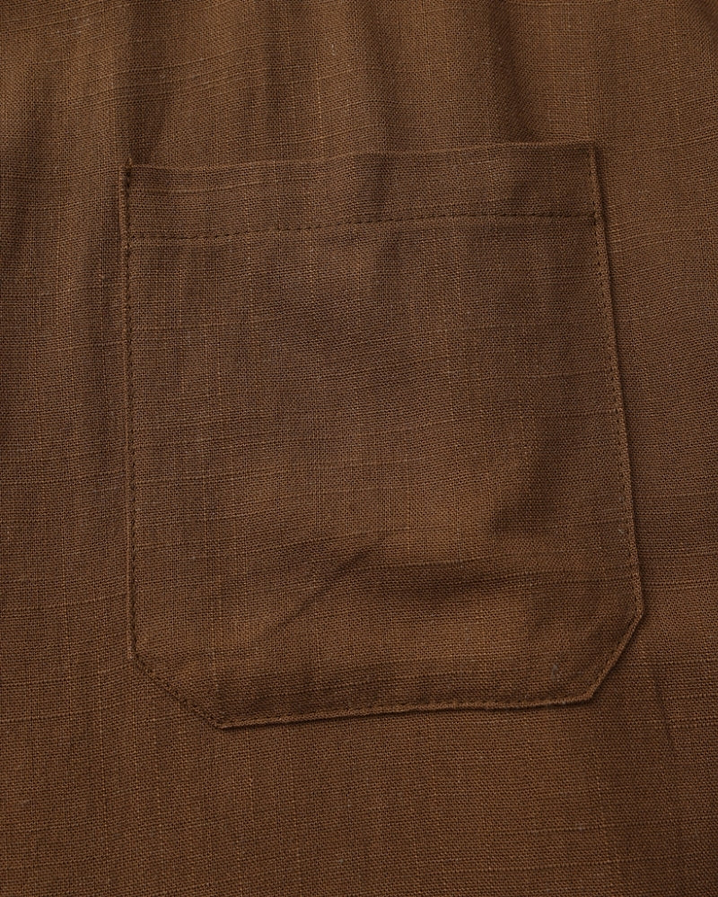 Men’s Textured Cotton Mandarin Collar Shirt – Relaxed Fit and Effortless Style