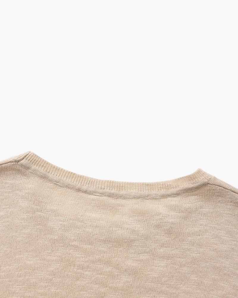 Essential Linen-Cotton Crewneck Top