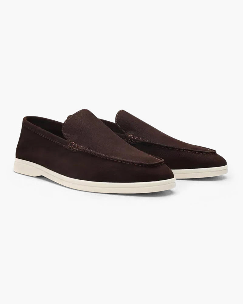 Classic Old Money Style Cowhide Leather Loafers