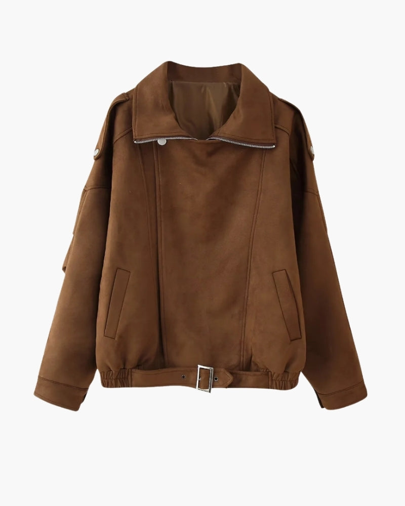Vintage Suede Draped Jacket