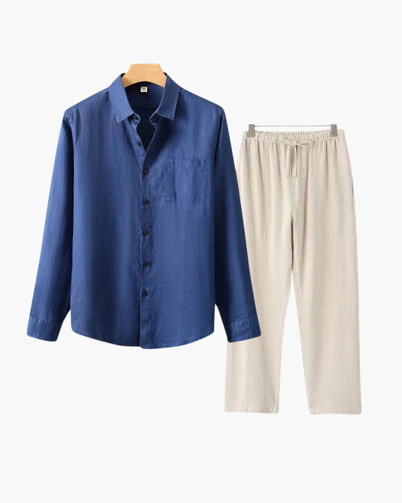 Old Money Linen Long-Sleeve Combo