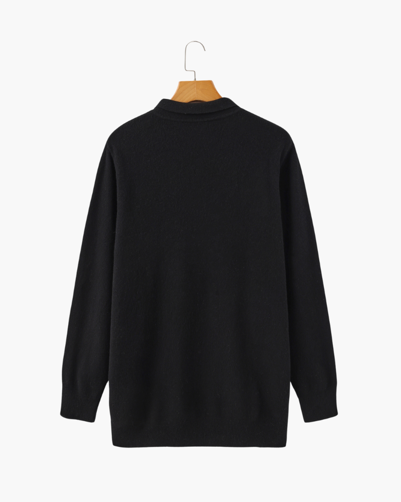 100% Luxurious Cashmere Polo Sweater