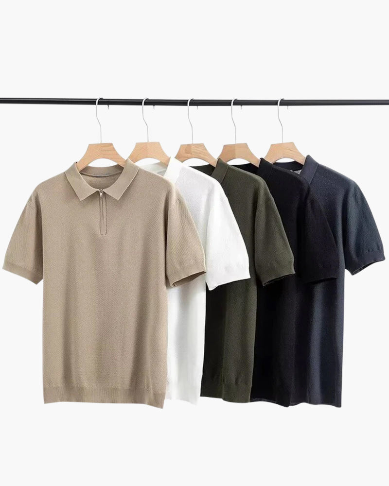 Marbella Classic Zip-Up Polo Shirt