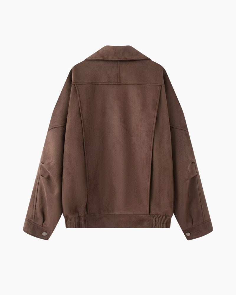 Vintage Suede Draped Jacket