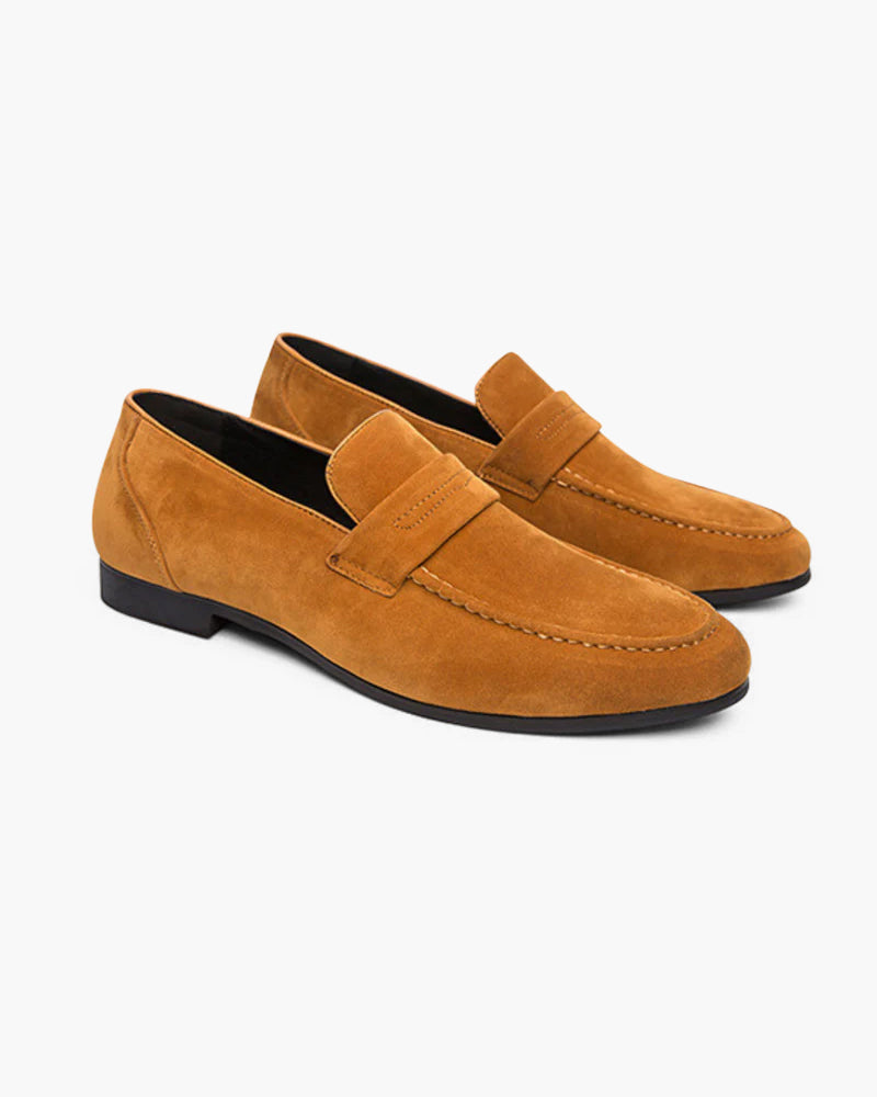 Old Money Suede Penny Loafers – Timeless Elegance & Classic Comfort
