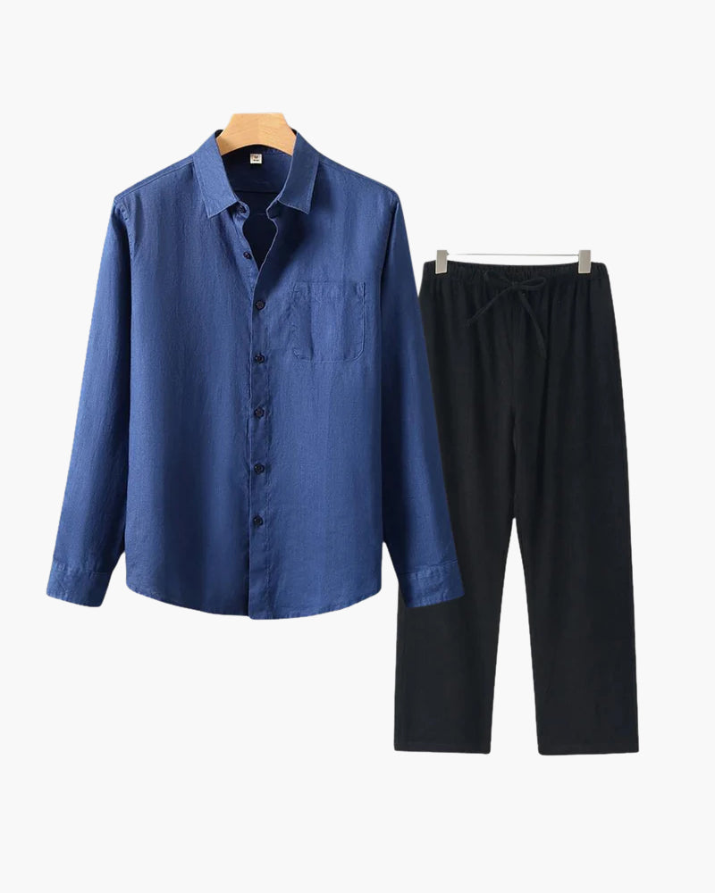 Old Money Linen Long-Sleeve Combo