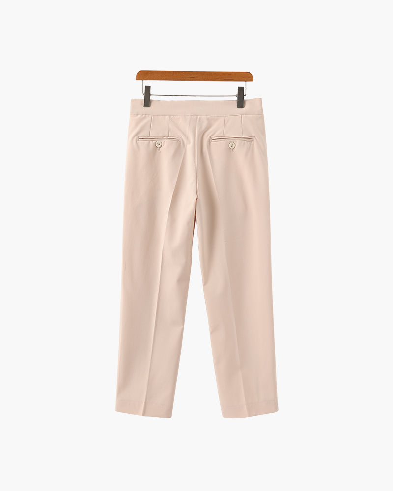 Paris Pantalon Taille Haute Élégant