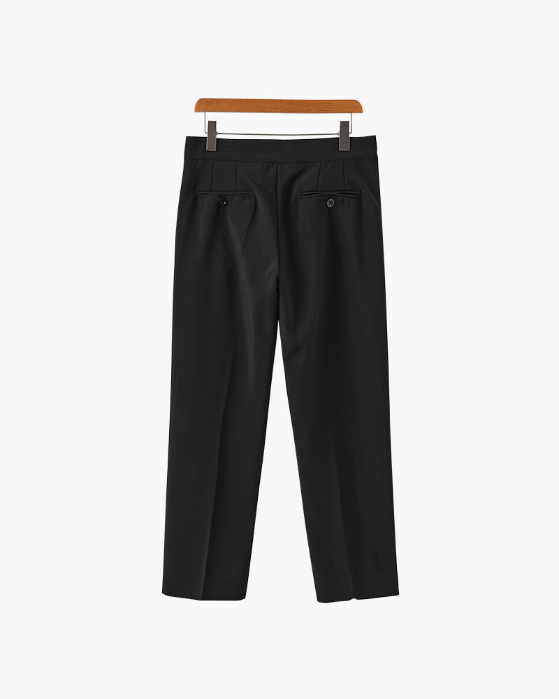 Paris Pantalon Taille Haute Élégant