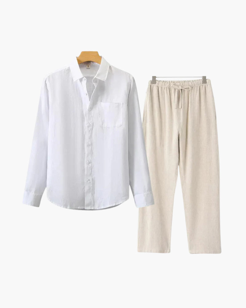 Old Money Linen Long-Sleeve Combo