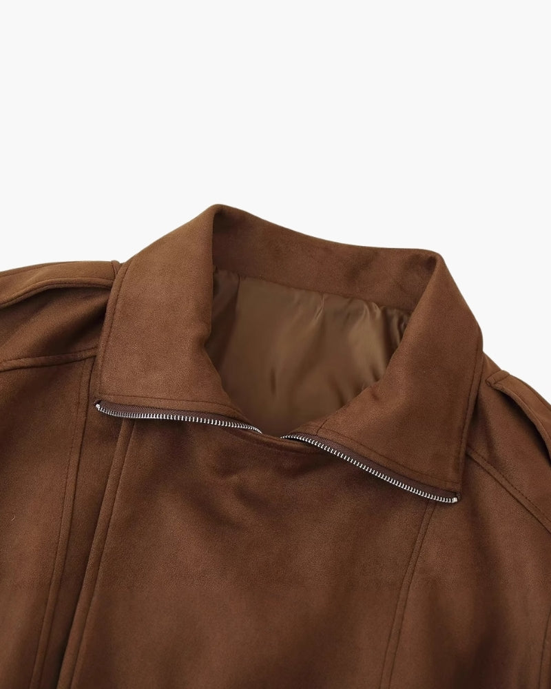 Vintage Suede Draped Jacket