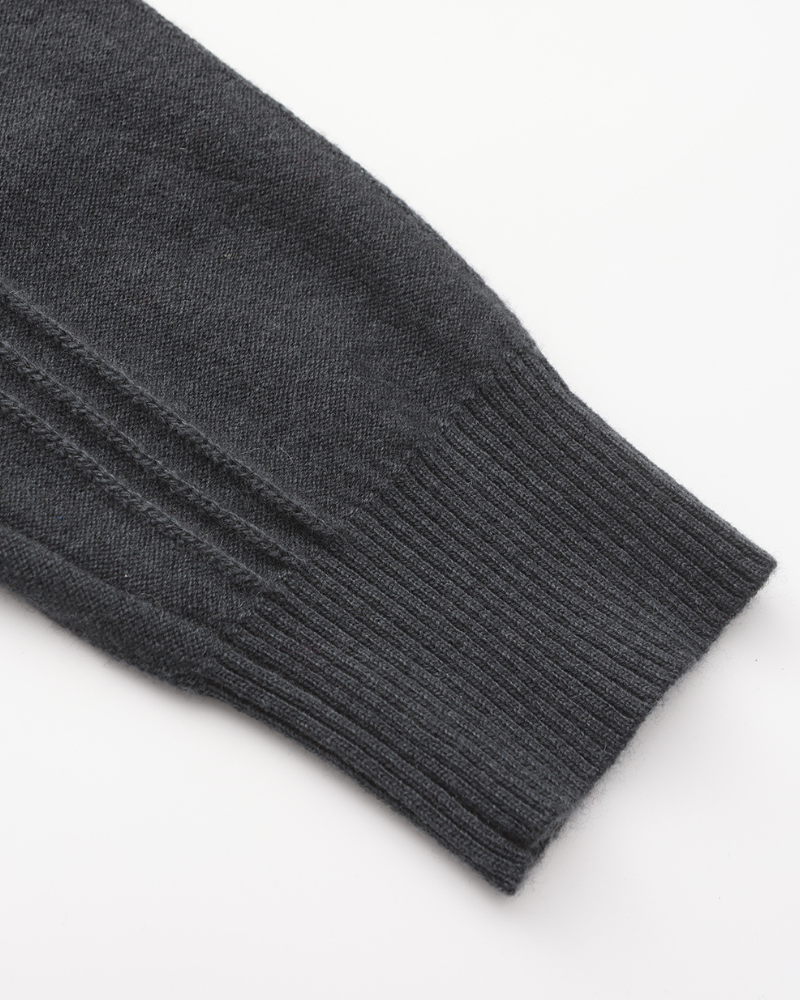 100% Luxurious Cashmere Ribbed Half-Zip Sweater