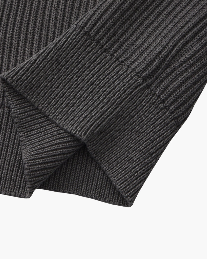 Ribbed Knit Crewneck Sweater