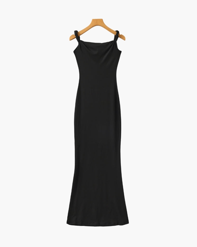 Elegant One-Shoulder Bodycon Maxi Dress