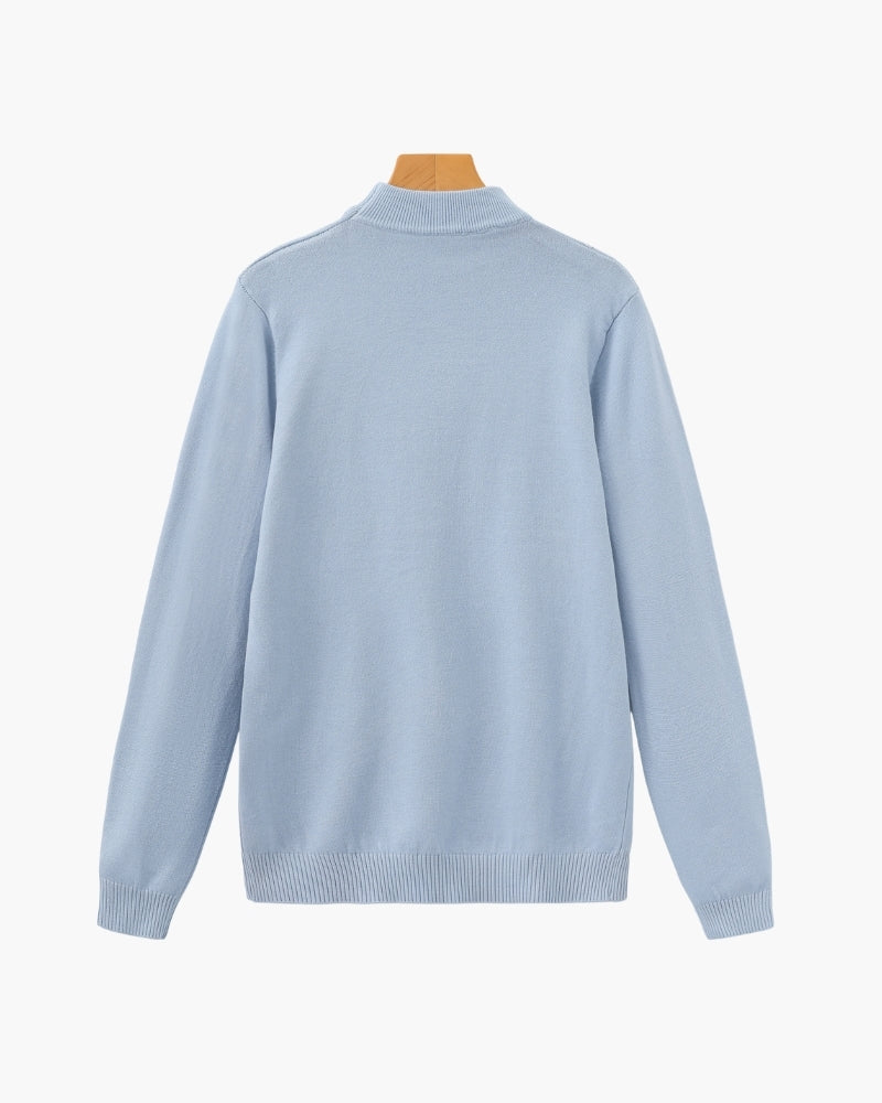 Cozy Essential Ribbed Mock-Neck Sweater