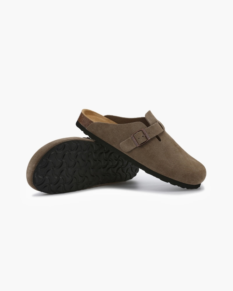 Old Money-Inspired Suede Clogs