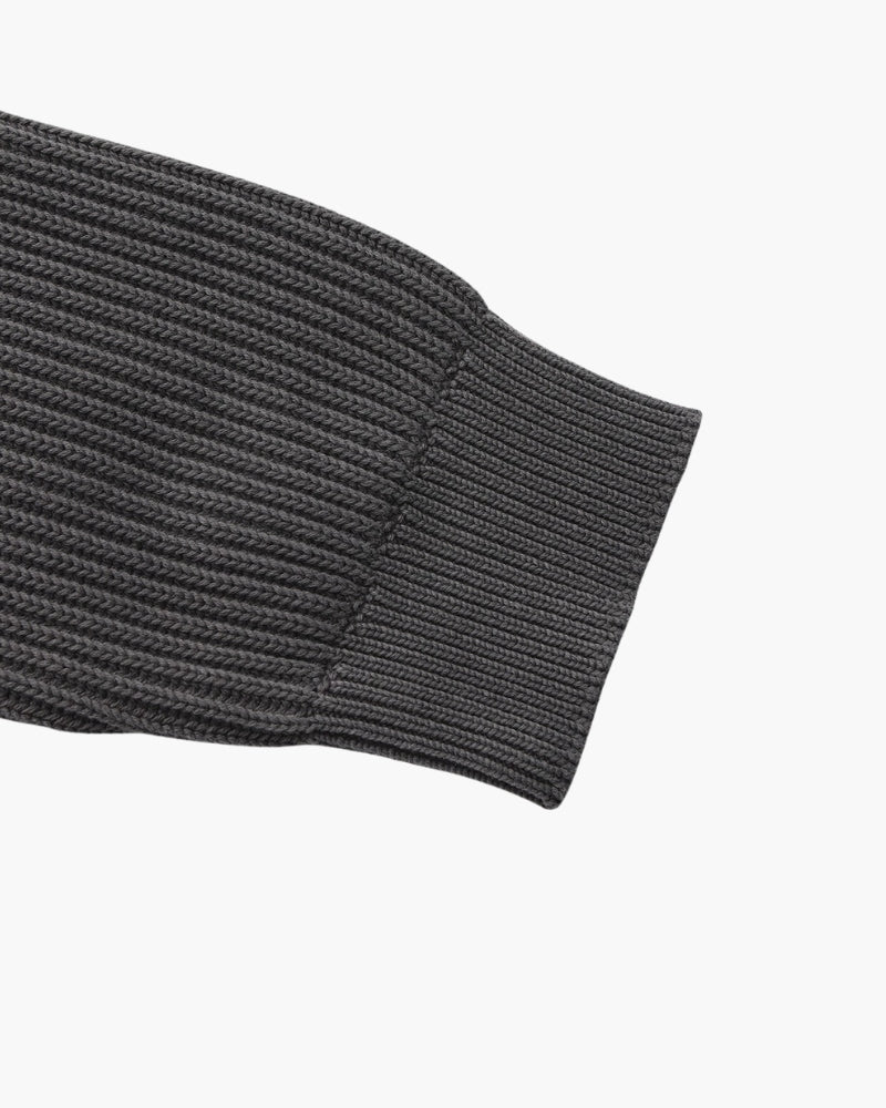 Ribbed Knit Crewneck Sweater