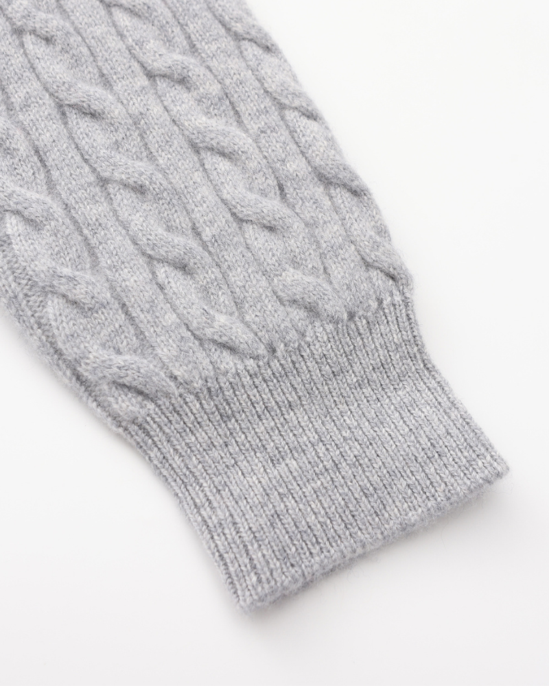 100% Luxurious Cashmere Woven Half-Zip Sweater