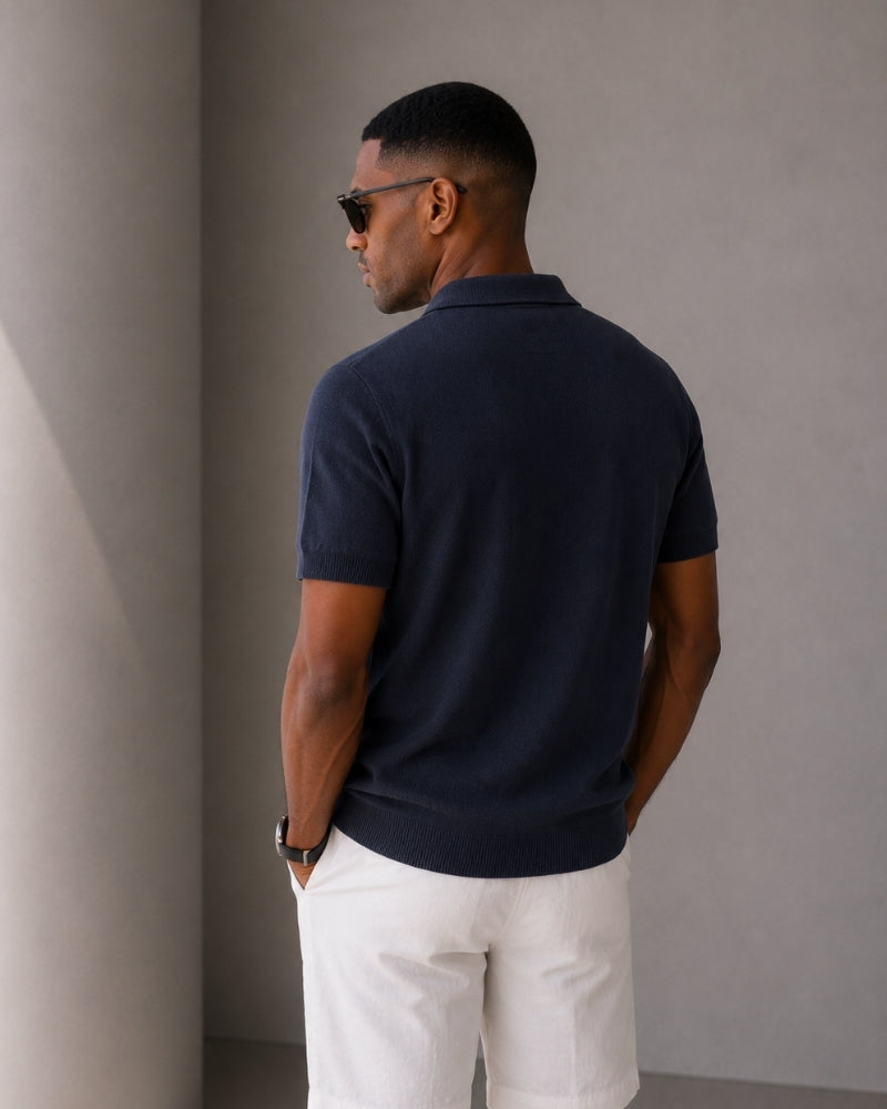 Marbella Classic Zip-Up Polo Shirt