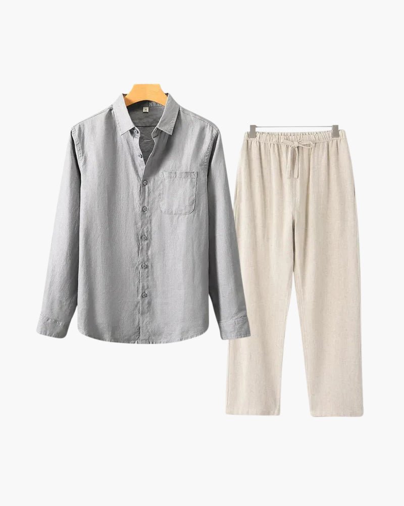 Old Money Linen Long-Sleeve Combo