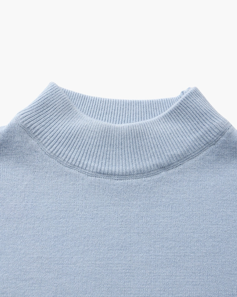 Cozy Essential Ribbed Mock-Neck Sweater