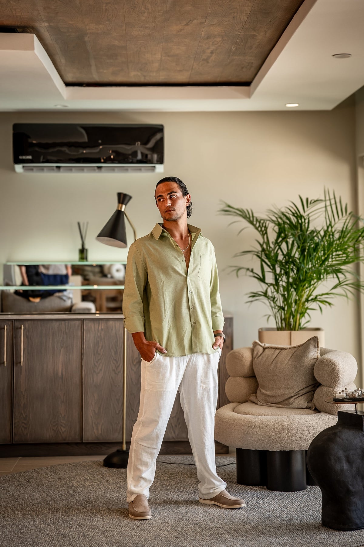 Old Money Linen Long-Sleeve Combo