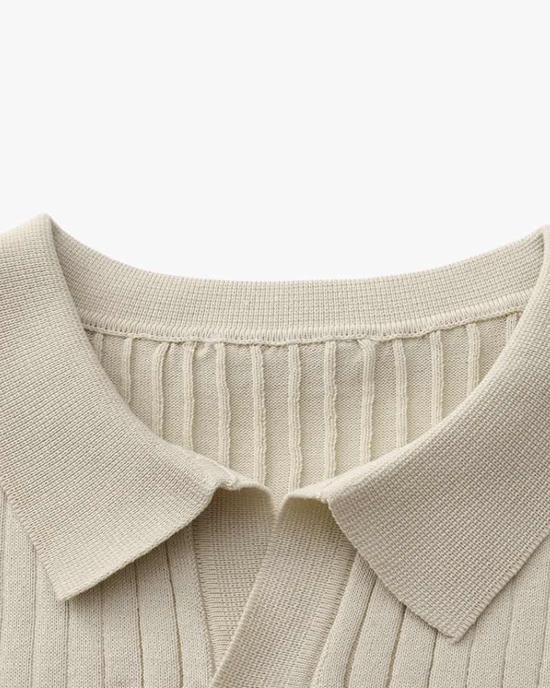 Premium Textured Ribbed Polo Shirt