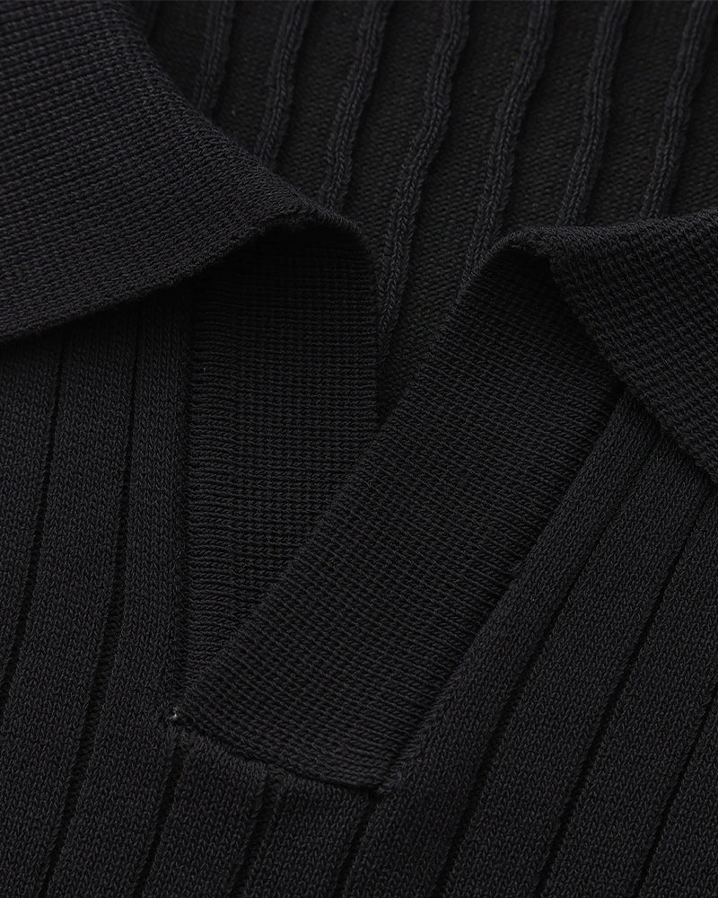 Premium Textured Ribbed Polo Shirt
