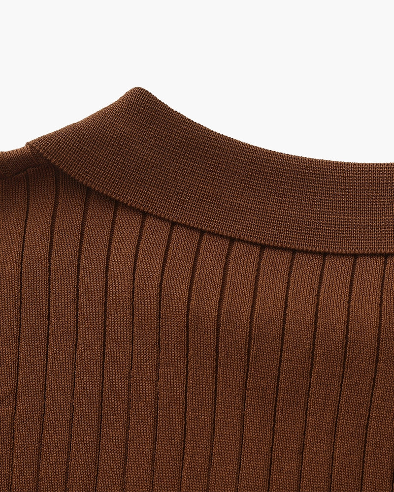 Premium Textured Ribbed Polo Shirt
