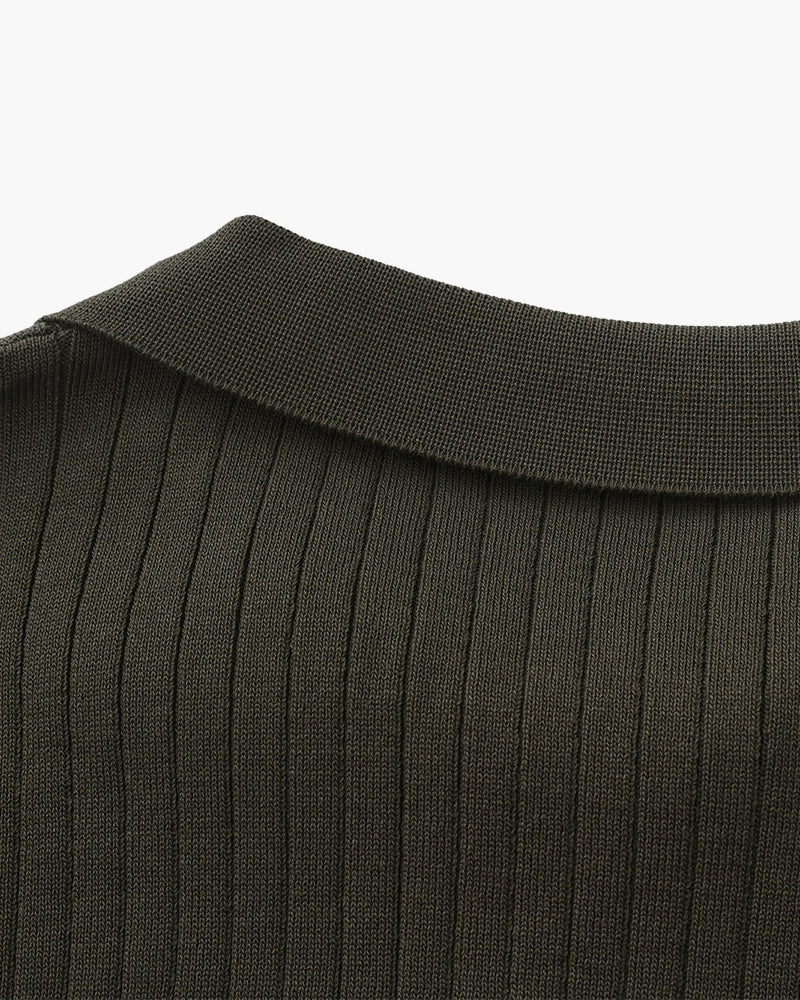 Premium Textured Ribbed Polo Shirt