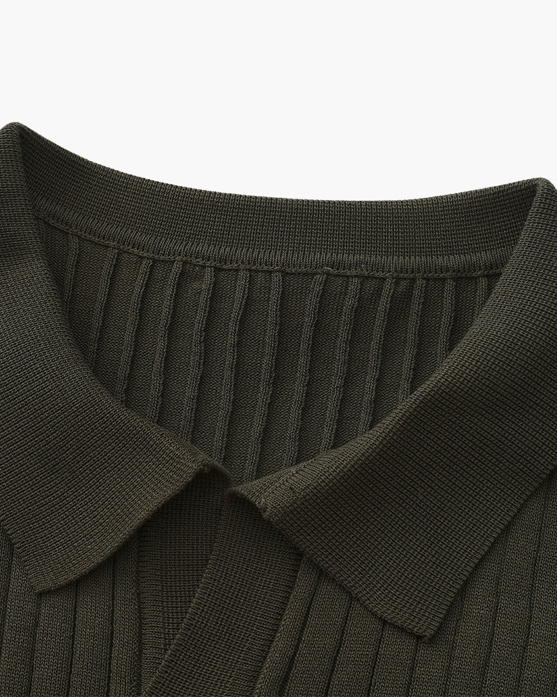 Premium Textured Ribbed Polo Shirt