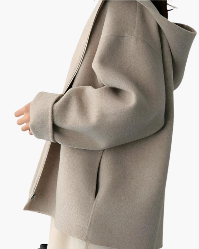 Marlow Wool Zip-Up Coat