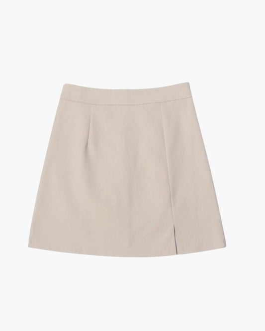 Oxford Mini Straight-Cut Dress Pants